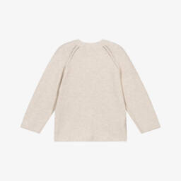Mayoral-Beige Cotton Knit Boys Cardigan | Childrensalon Outlet