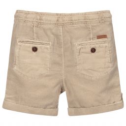 Mayoral-Beige Cotton & Linen Shorts | Childrensalon Outlet
