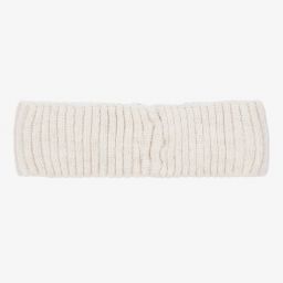 Mayoral Для новорожденных-Бежевая трикотажная повязка на голову с цветком | Childrensalon Outlet