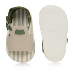 Mayoral-Beige & Green Baby Sandals | Childrensalon Outlet