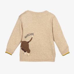 Mayoral-Beige Knitted Dog Jumper | Childrensalon Outlet