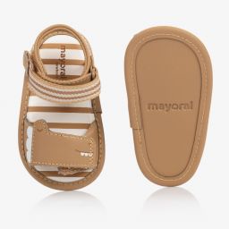 Mayoral Для новорожденных-Бежевые сандалии-пинетки | Childrensalon Outlet