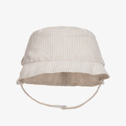 Mayoral Для новорожденных-Beige Reversible Baby Sun Hat | Childrensalon Outlet