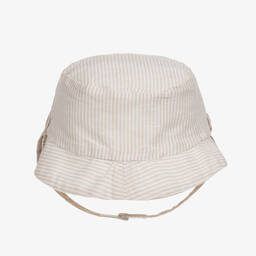 Mayoral Для новорожденных-Beige Reversible Baby Sun Hat | Childrensalon Outlet