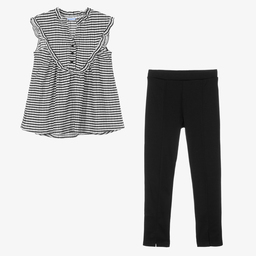 Mayoral-Black Gingham Leggings Set | Childrensalon Outlet