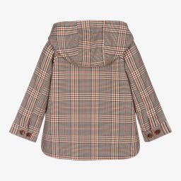 Mayoral-Коричнево-оранжевая куртка в клетку | Childrensalon Outlet