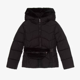 Mayoral-Black Puffer Jacket & Belt Bag | Childrensalon Outlet