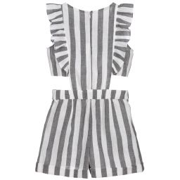 مايورال-بلايسوت قطن و كتّان لون أبيض و اسود | Childrensalon Outlet