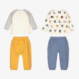 Mayoral Для новорожденных-Два комплекта с желтыми и голубыми штанишками для малышей | Childrensalon Outlet