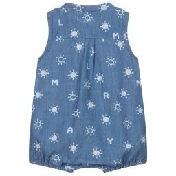 Mayoral Для новорожденных-Синий песочник из шамбре для малышей | Childrensalon Outlet