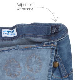 Mayoral-Голубые шорты из шамбре на бретелях | Childrensalon Outlet