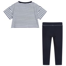 Mayoral-Blue Cotton Leggings Set | Childrensalon Outlet