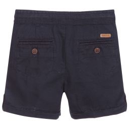 Mayoral-Blue Cotton & Linen Shorts | Childrensalon Outlet