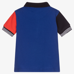 Mayoral-توب بولو أطفال ولادي قطن مستدام بيكيه لون أزرق فاقع | Childrensalon Outlet