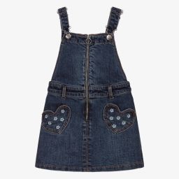 Grey denim pinafore dress hot sale