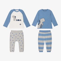Mayoral Для новорожденных-Голубые костюмы с динозаврами (2шт.) | Childrensalon Outlet
