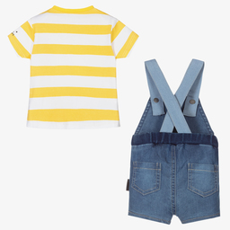 مايورال Newborn-طقم دانغريز أطفال ولادي قطن لون أزرق | Childrensalon Outlet