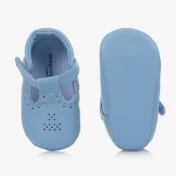 مايورال Newborn-حذاء جلد صناعي لون أزرق لمرحلة قبل المشي للأطفال | Childrensalon Outlet