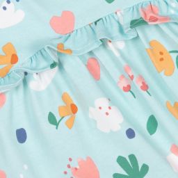 Mayoral Newborn-Blue Floral Baby Dress Set  | Childrensalon Outlet