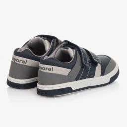 مايورال-ترينرز جلد صناعي بشريط لاصق لون كحلي ورمادي | Childrensalon Outlet