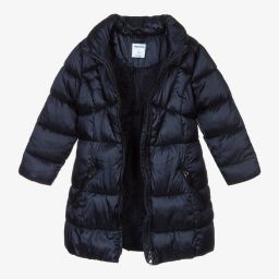 Mayoral-Синий пуховик с капюшоном | Childrensalon Outlet