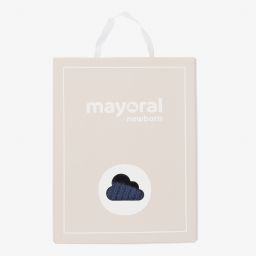 مايورال Newborn-طقم قبعة وقفازات قطن محبوك لون كحلي للأطفال | Childrensalon Outlet