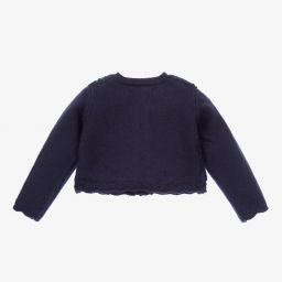 Mayoral-Blue Knitted Bouclé Cardigan | Childrensalon Outlet