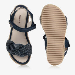 Mayoral-Синие сандалии на танкетке с бусинами | Childrensalon Outlet