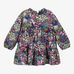 Mayoral-Blue & Pink Floral Dress | Childrensalon Outlet