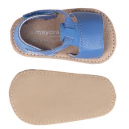 مايورال Newborn-صندل جلد إصطناعي لون أزرق لمرحلة ما قبل المشي | Childrensalon Outlet