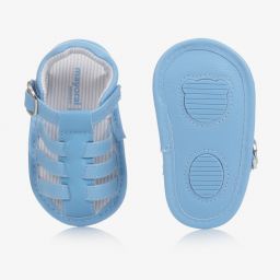 مايورال Newborn-صندل جلد صناعي لون أزرق لمرحلة قبل المشي للمواليد | Childrensalon Outlet