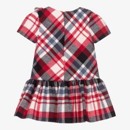 مايورال-فستان فلانيل كاروهات لون أزرق وأحمر | Childrensalon Outlet