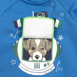 Mayoral-Синий спортивный костюм с космическим принтом | Childrensalon Outlet