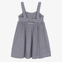 Mayoral-Синее хлопковое платье в полоску | Childrensalon Outlet