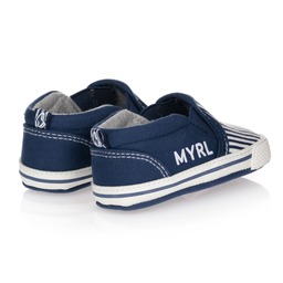 Mayoral-Blue Striped Pre-Walkers | Childrensalon Outlet