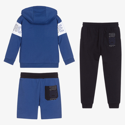 Mayoral-Blue Three Piece Tracksuit | Childrensalon Outlet