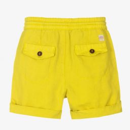 مايورال-شورت أطفال ولادي قطن وكتان لون أصفر | Childrensalon Outlet