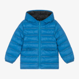 Mayoral-Boys Azure Hooded Puffer Coat | Childrensalon Outlet