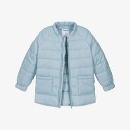 Mayoral-Boys Azure Lightweight Puffer Coat | Childrensalon Outlet