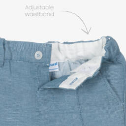 Mayoral-Хлопковые брюки чинос для мальчиков лазурные | Childrensalon Outlet