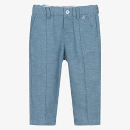 Mayoral-Хлопковые брюки чинос для мальчиков лазурные | Childrensalon Outlet