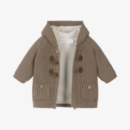 Mayoral Newborn-Boys Beige Cable Knit Coat | Childrensalon Outlet
