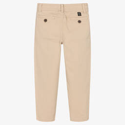 Mayoral-Boys Beige Cotton Chinos | Childrensalon Outlet