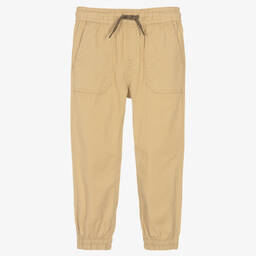 Mayoral-Boys Beige Cotton Joggers | Childrensalon Outlet