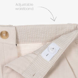 Mayoral-Boys Beige Cotton & Linen Shorts | Childrensalon Outlet