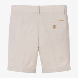 Mayoral-Boys Beige Cotton & Linen Shorts | Childrensalon Outlet