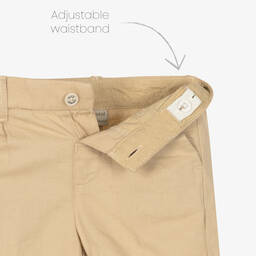 Mayoral-Boys Beige Cotton & Linen Shorts Set | Childrensalon Outlet