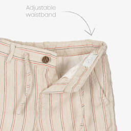 Mayoral-Boys Beige Cotton & Linen Shorts Set | Childrensalon Outlet