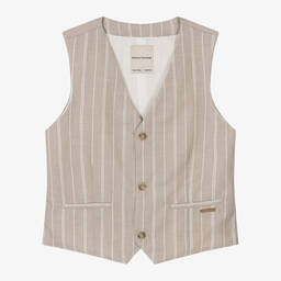 مايورال Nukutavake-جيليه بدلة قطن وكتان لون بيج للأولاد | Childrensalon Outlet