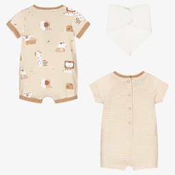 مايورال Newborn-طقم تبّان قطن جيرسي لون بيج وعاجي للمواليد | Childrensalon Outlet